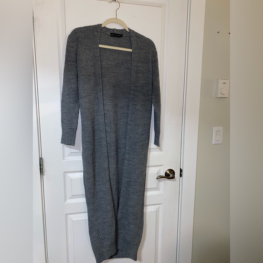 Calf length sweater/cardigan